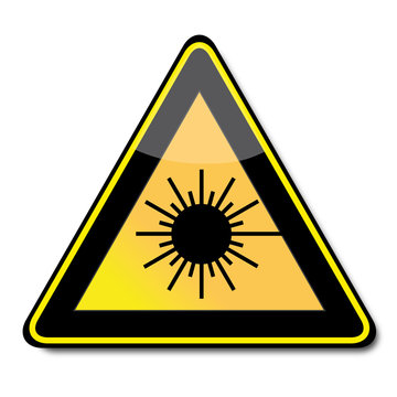 Achtung Laser, Warnhinweis, Schild