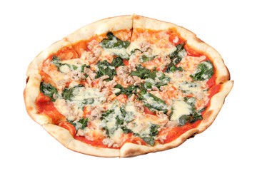 Pizza with Chicken and Spinach