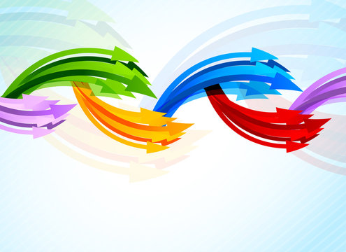 Background with colorful arrow