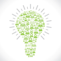 people bulb stock vector