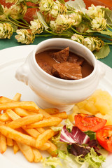 meat with french fries