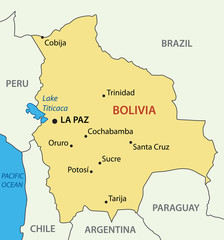 Plurinational State of Bolivia - vector map