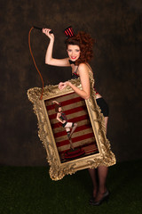 Beautiful Circus Themed Pin Up Sexy GIrl