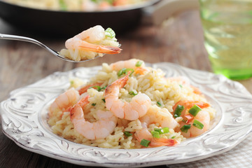 Risotto with shrimps