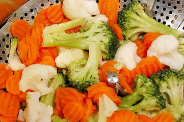 mix di verdure cotte al vapore