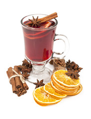 mulled wine with spices