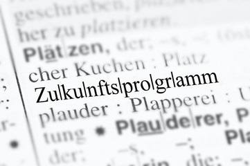 Fototapeta premium Zukunftsprogramm 2020