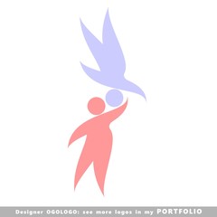 man sport abstract logo