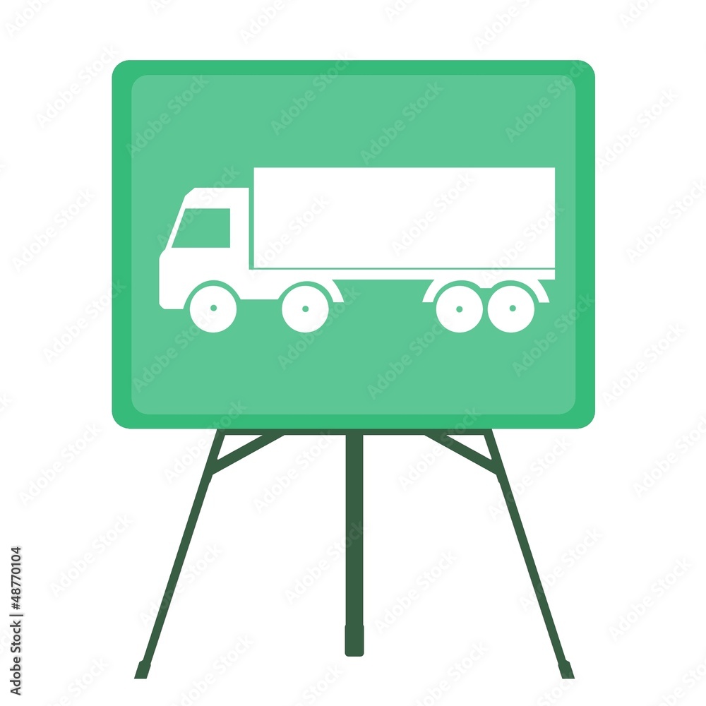 Canvas Prints Camion poids lourd de livraison dans un tableau