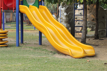 playground with slide board - 48770384