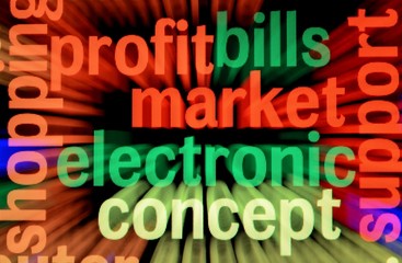 Electronic market and profit concept