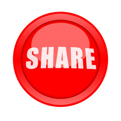Share button isolated on white background