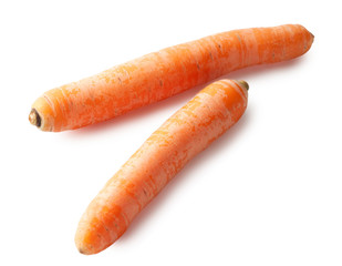 Two bright juicy carrots