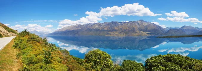 Poster Lake Wakatipu, Zuidereiland van Nieuw-Zeeland © Jiri Foltyn