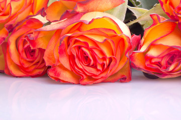 Blumenstrauss orangener Rosen