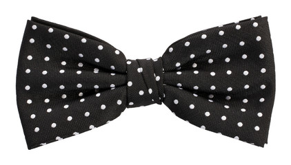 Black dotted bow tie