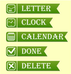 Fototapeta premium Banners with office icons set