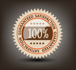 Fototapeta premium Satisfaction guaranteed label vector illustration