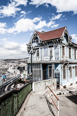 Colorful house in Valparaiso,UNESCO World Heritage