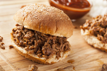 Sloppy Barbecue Beef Sandwich