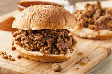 Sloppy Barbecue Beef Sandwich