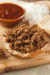 Sloppy Barbecue Beef Sandwich