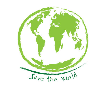 Save the world sketch idea concept