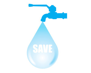 Fototapeta premium Vector tap and water