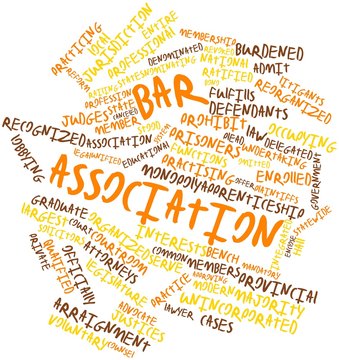 Word cloud for Bar association