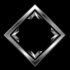 Abstract metallic square shape