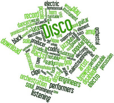 Word cloud for Disco