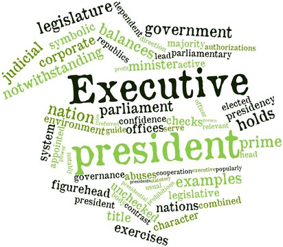 Word cloud for Executive president