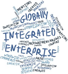 Fototapeta premium Word cloud for Globally Integrated Enterprise