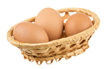 Eggs isolated on white background