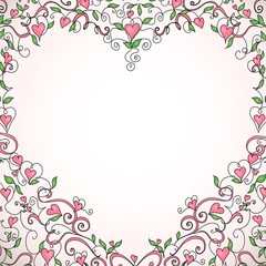 Heart-shaped frame