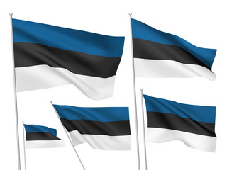 Estonia vector flags