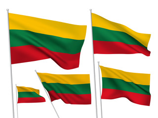 Lithuania vector flags