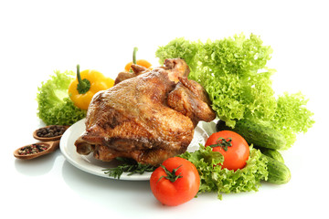 Tasty whole roasted chicken