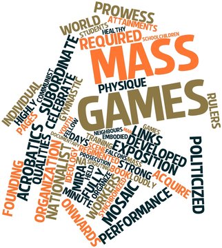 Word cloud for Mass games