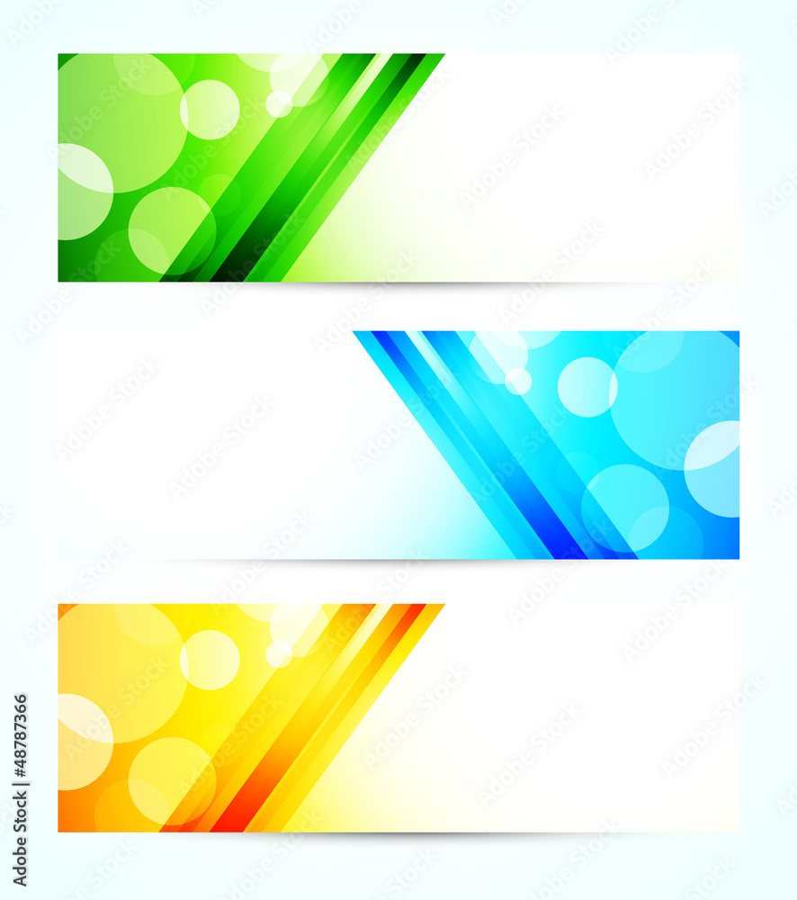 Poster set of banners