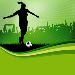 Fußballspielerin Flyer © A. Dudy