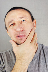 Fototapeta premium Unfriendly man