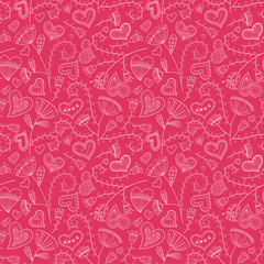 Romantic seamless pattern