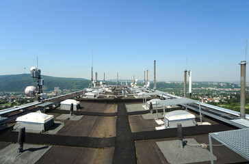 Antennenanlage auf Hochhausdach in Koblenz