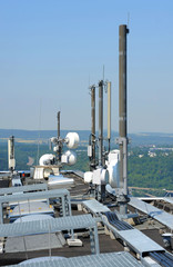Antennenanlage auf Hochhausdach in Koblenz