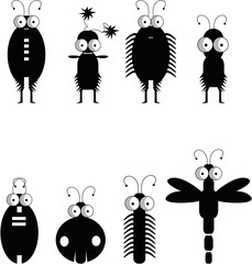 Funny insect set