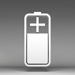 3d battery icon