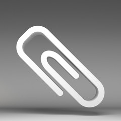 3d paper clip icon