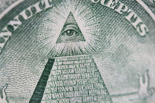 One dollar bill pyramid