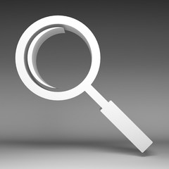 3d Magnifying glass icon
